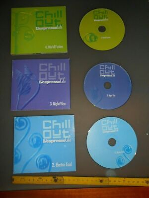 CD AUDIO L'ESPRESSO CAFè CHILL OYT-N.2ELECTRO COOL-N.3 NIGHT VIBE-N.4WORLD FUS