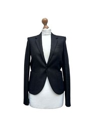 Saint Laurent Paris FW 2019 Black wool Blazer Jacket Size 34 / XS
