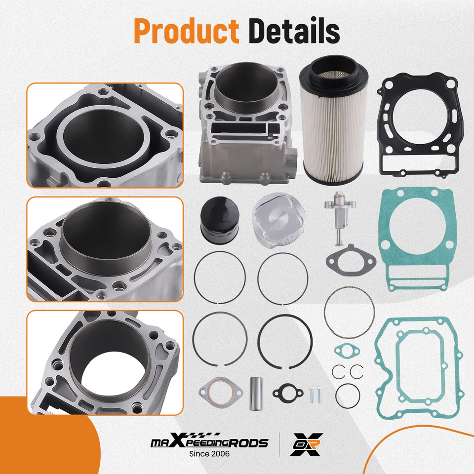 Kit completo de reconstrução de extremidade superior de junta de pistão cilindro para Polaris Sportsman 500 HO - Imagem 4 de 4
