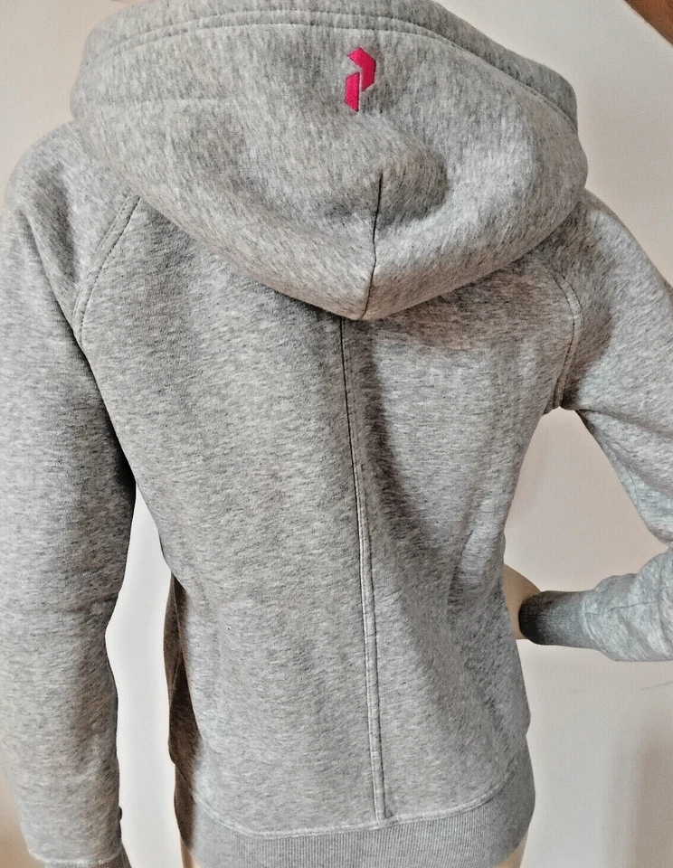 Peak Performance Damen Sweat Jacke Kapuzenjacke  Hoodie Gr. M Hellgrau wie neu - Bild 2 von 4