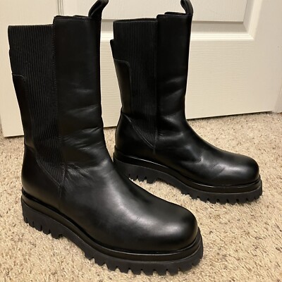 COS Boots CHUNKY Moto TALL CHELSEA Black