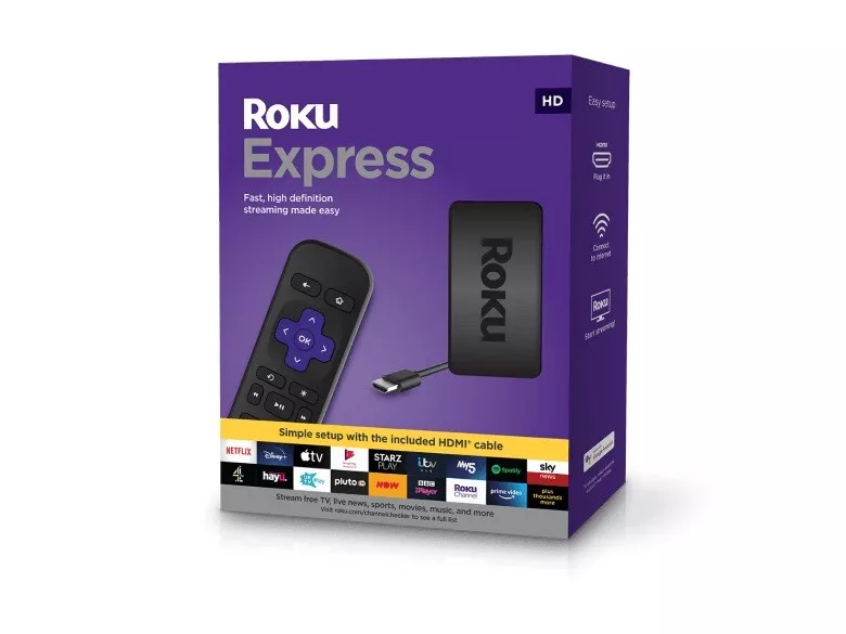  Roku Express  HD Roku Streaming Device with Simple