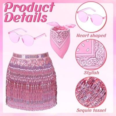Rosé Cowgirl 3 Piece Costume Set - Pink | Fashion Nova