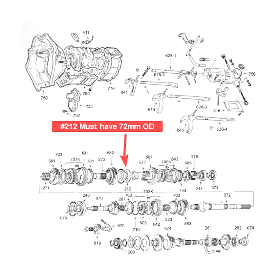 Kit de reconstrucción de transmisión Suzuki Sidekick X90 Geo Tracker 4x4 5 velocidades 1989-6/98 Foto 3 de 4