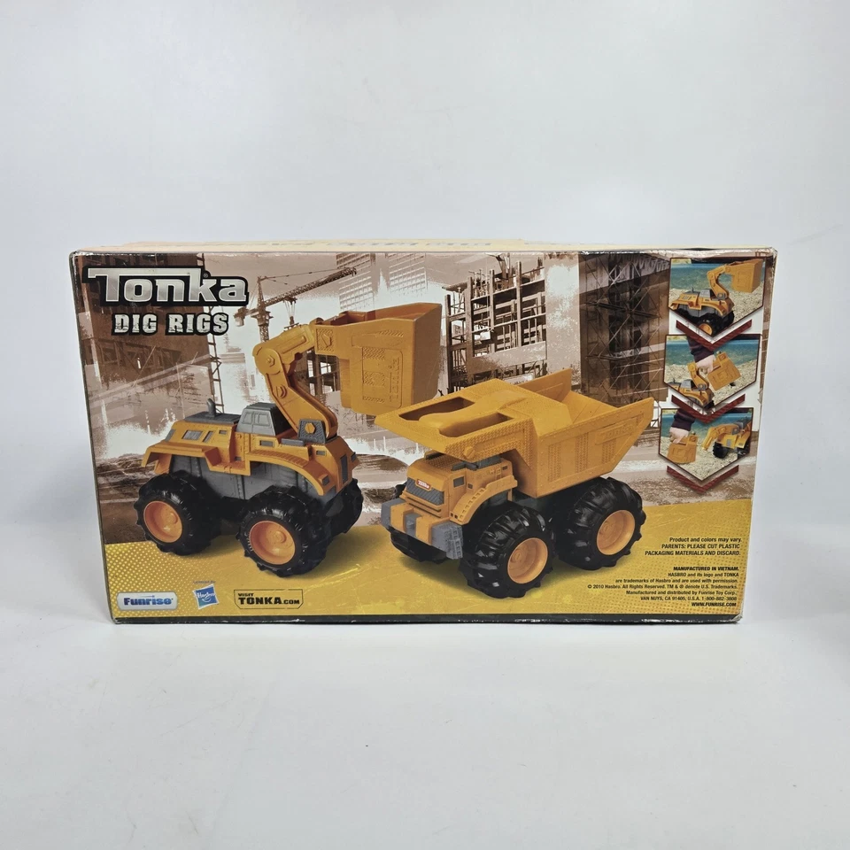 Retroexcavadora Tonka Dig Rig 2010 tractor de juguete de plástico (daños en la caja) Foto 2 de 4