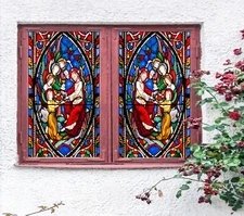 3D Pattern People A461 Window Film Print Sticker Cling Stained Glass UV Sinsin