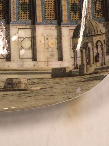 Vtg Jerusalem Dome of the Rock Souvenir Trinket Dish Melabel for Palphot - Picture 3 of 8
