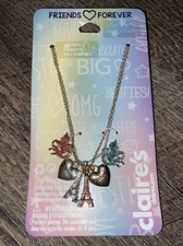 Claire  s Unicorn Sisters Bff Best Friends Necklace Jewelry Set Silver Gold Tone