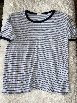 John Galt OS Blue Striped Tee. Cute, Comfortable 