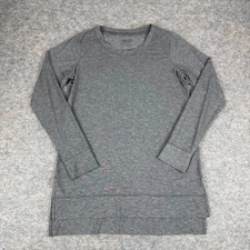 Patagonia Glorya Long Sleeve Shirt Side Slit 42115 Gray Womens Small S