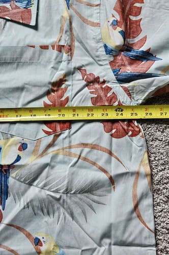 Barefoot In Paradise Light Blue Palm Print Hawaiian Shirt Men's Size XL NWT - Picture 6 of 7