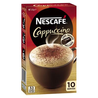 Nescafe Cappuccino Instant Coffee 10 Pack | Rich Flavor for Quick Coffee Fix