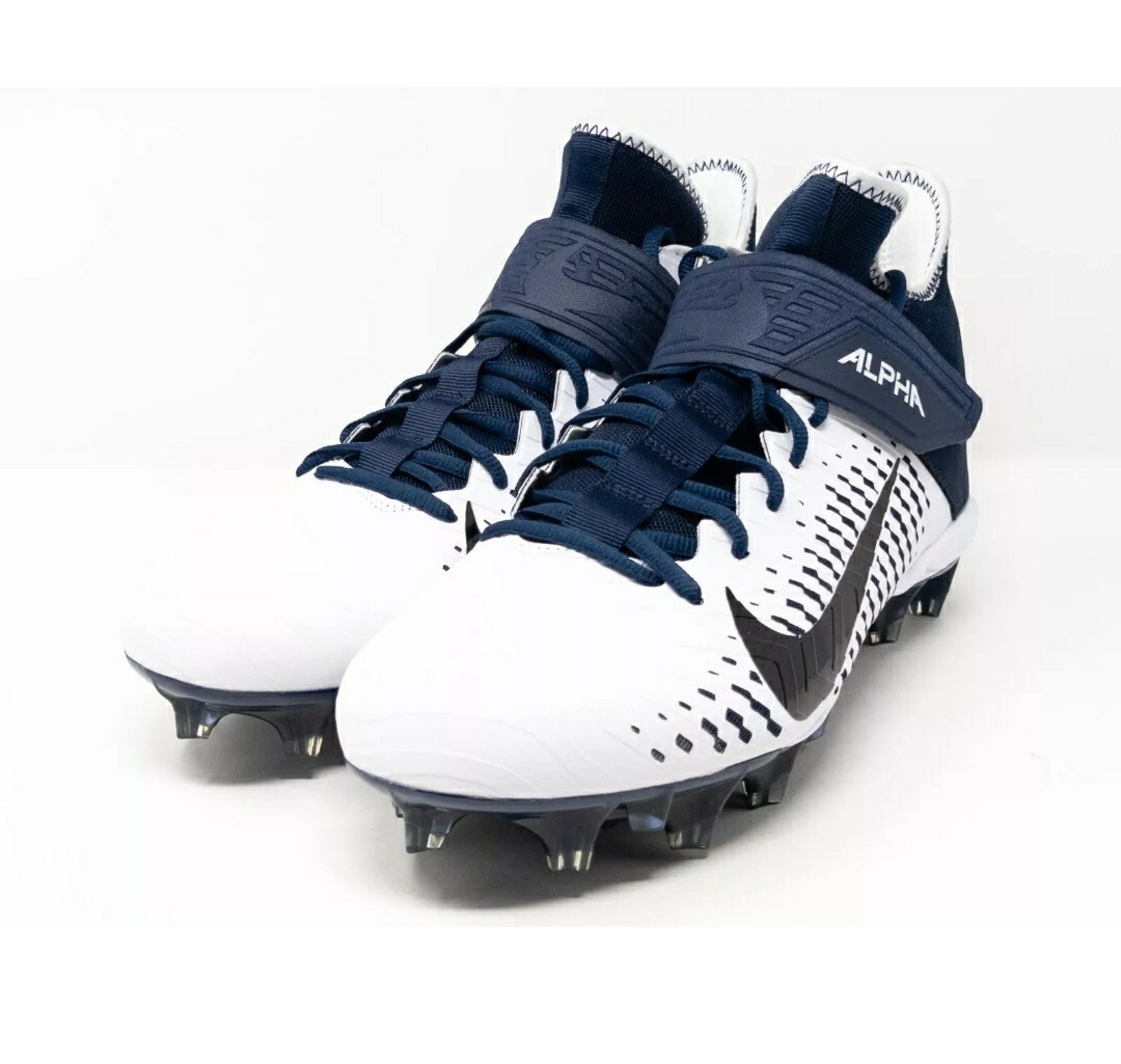 Size 14 Nike Alpha Menace Pro 2 Mid Football Cleats White  display picture 1