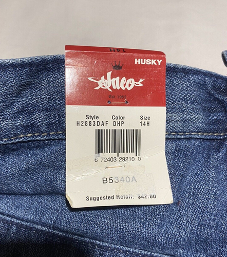 Vintage Boy's *JNCO* Dragon Blue Jean Shorts Size 14 Husky Denim Embroidered NEW - Picture 9 of 13