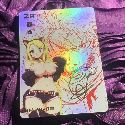 Lucy Heartfilia Fairy Tail GODDESS ZR INFLUENCER Anime Girl Holo Card Cat Girl