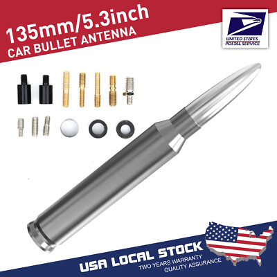 5.3'' Short Silver Aluminum Antenna Mast AM/FM for  COBALT 2005-2010