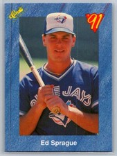 💎1991 Classic I Baseball #T90 Ed Sprague - Toronto Blue Jays💎