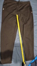 GAP JOGGERS PANTS LARGE ACTIVE USED BLACK 3 ZIP POCKETS. ZIP BOTTOMS. DRAWSTRING