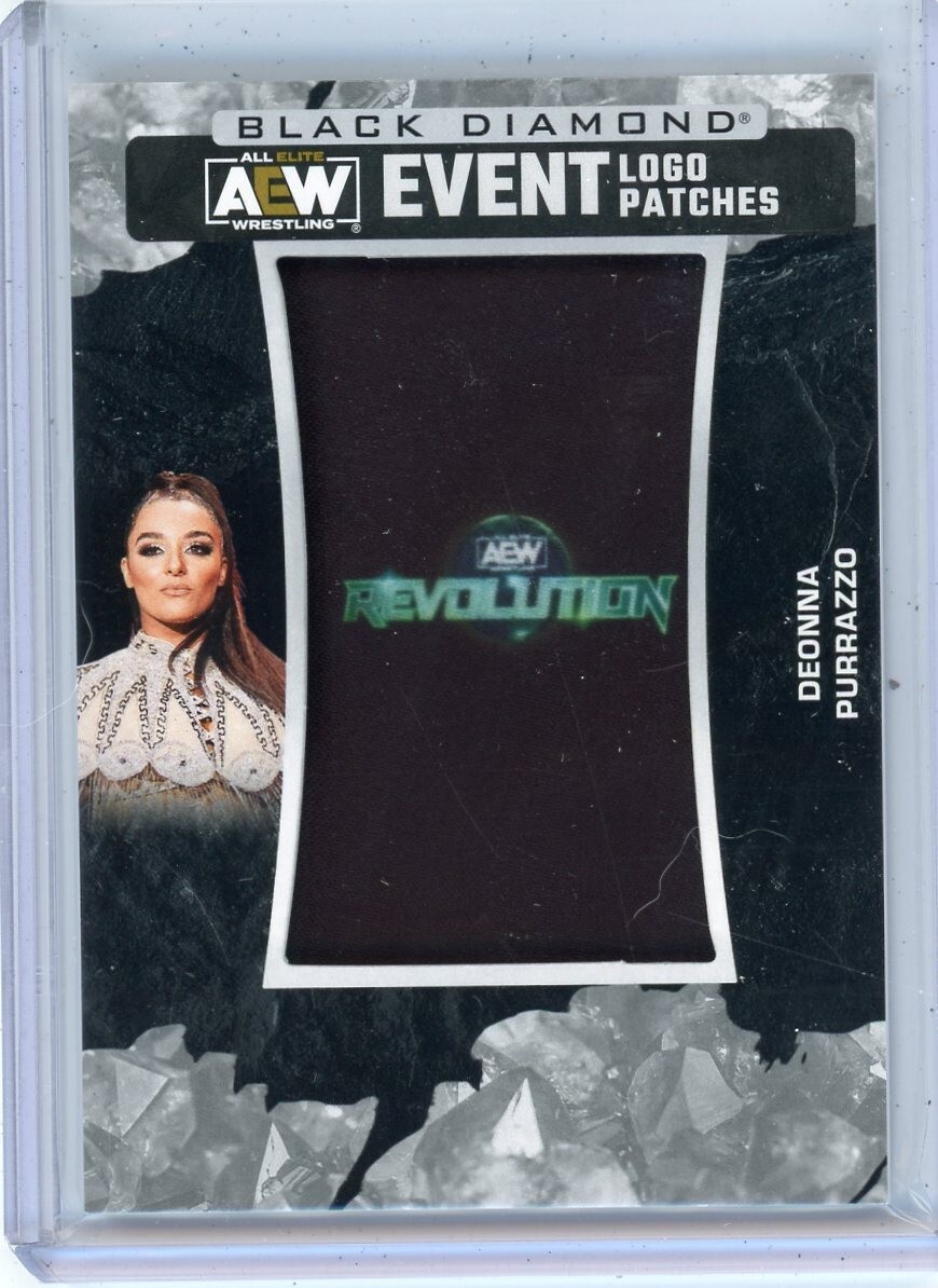 2024 UPPER DECK AEW BLACK DIAMOND Wrestling Logo Patches Deonna Purrazzo