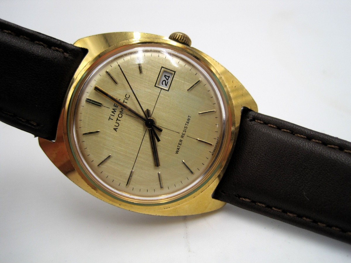 Vintage Timex Automatic 1970's Rare Viscount Men's Watch Time Date