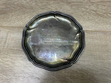 Vintage 1961 EPNS Officers Wives Club Germany Silver Plate 6” Canape Tray Dish