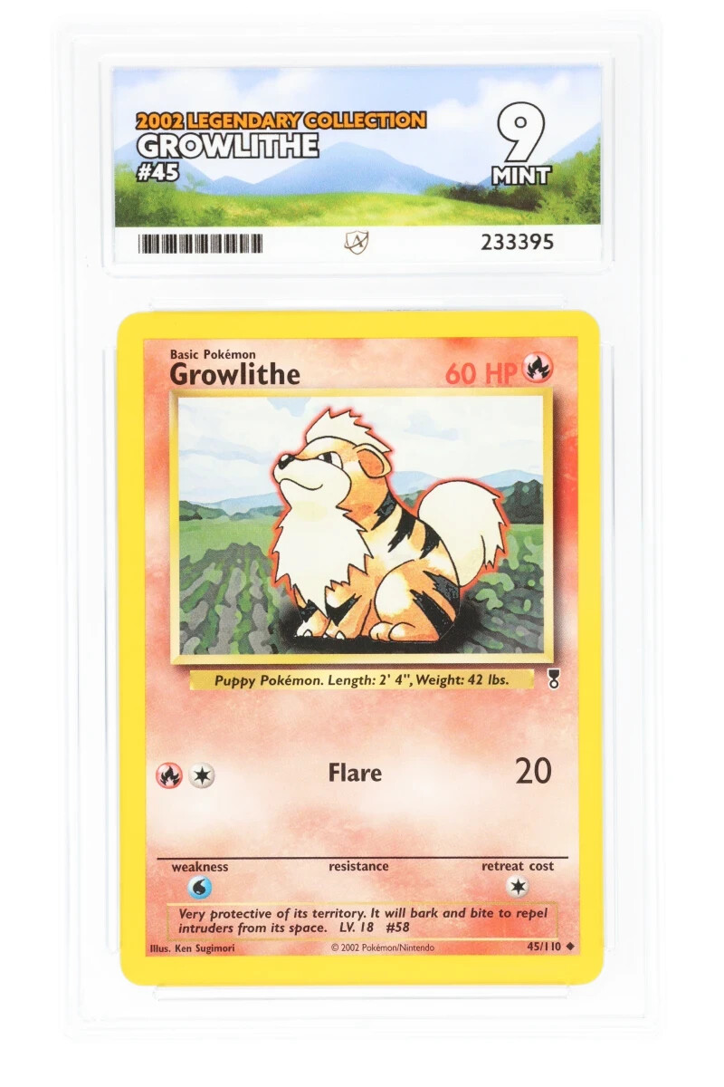 Pokemon Growlithe 45/110 Legendary Collection ACE 9 MINT PR1