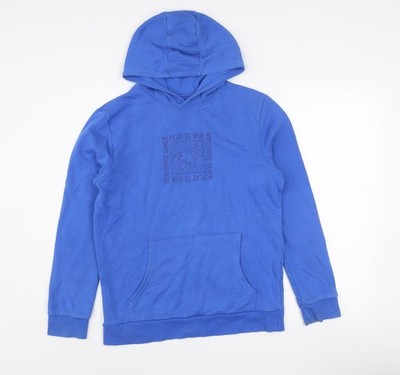 Blauer Pullover Hoodie Jungen UK-Größe 13 14 Jahre Marks and Spencer