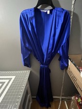 Stunning Vintage Athene 100 Blue Silk Robe