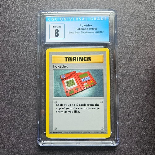 Pokédex (Shadowless) graded CGC 8 for sale on eBay