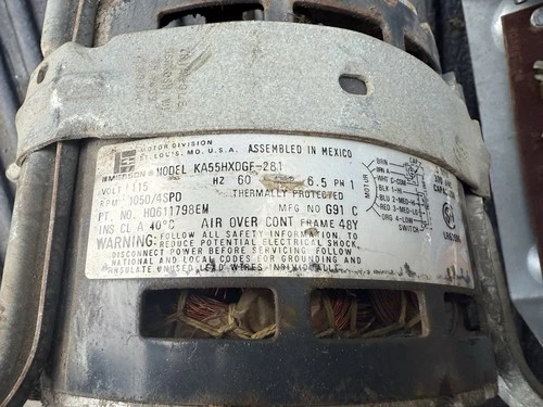 EMERSON KA55HXDGF-281 Furnace Blower Motor 1/4HP 1040RPM 4 Speed. 115v