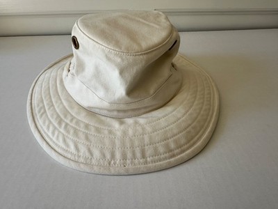 Vtg Tilley Endurables Hat Airflow Classic T4 White Brimmed Hiking 7 3/4 EUC