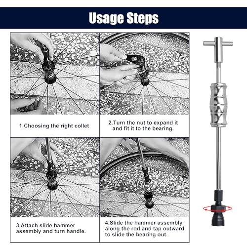 LainKeen 12pcs Blind Hole Collet Bearing Puller Set, Internal 12PC 1x(8+10mm)