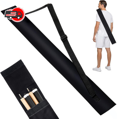 Pool Cue Case 2x2, Pool Stick Case for Holding 2 Butts & 2 Shafts Black Billiard