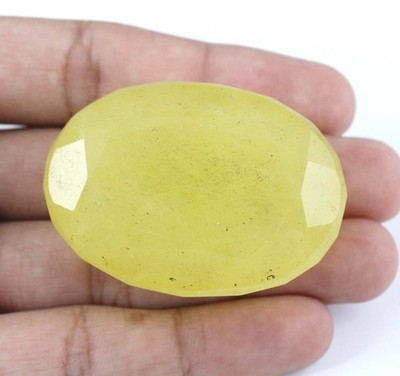 Yellow Sapphire 294.05 Ct Natural Oval Madagascar Gemstone Veterans Day Discount