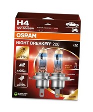 NIGHT BREAKER 220, 220 Brighter Halogen Headlight Lamp, 2 l mparas H4