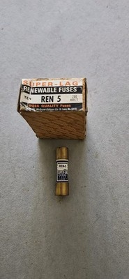 BOX OF TEN BUSSMANN REN5 RENEWABLE FUSES