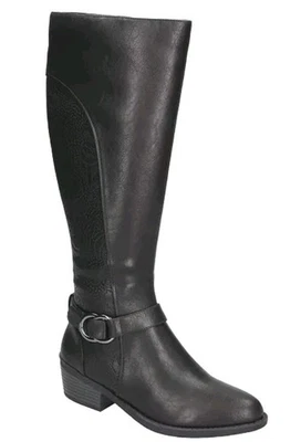 Easy Street ~Mujer Talla 9W~Luella Botas de pantorrilla negras hasta la rodilla nuevas sin caja - Imagen 1 de 4