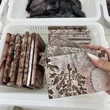 WHOLESALE PRICE! About 2pcs Natural Picture Jasper slate Quartz Crystal Decor