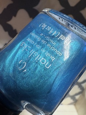 Covergirl  Nailslicks 302 Electric Blue Aqua Metallic Vintage nail polish