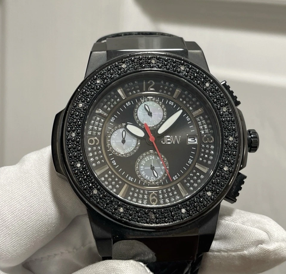Reloj JBW para hombre JB-6101 sajón acero inoxidable diamante genuino 48 mm Foto 4 de 4