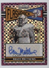 2025 Panini Prizm Flashback Purple Power 14/49 Bruce Matthews Auto HOF 19zq