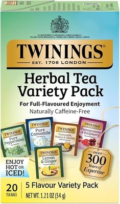 Herbal Tea Variety Pack, 20 Count (Pack of 1), Formerly Assorted Herbal,