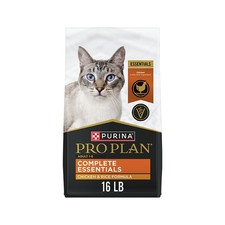16lb Purina Pro Plan Complete Essentials Adult Dry Cat Food, With Probiotics