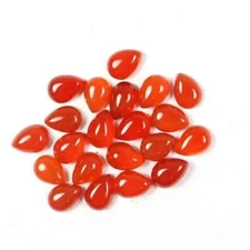 AAA+ Natural Red Onyx Cabochon  Pear Shape Loose Gemstone