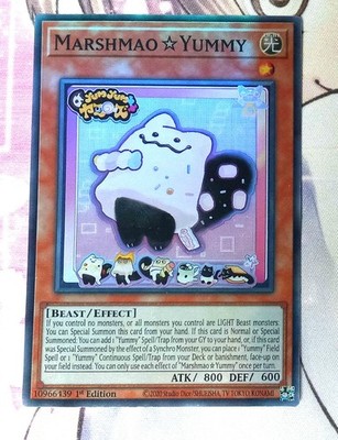 Marshmao Yummy DOOD YuGiOh Foiled Doujin Card Eng Art - NM ** READ **