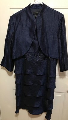R&M Richards Mother-of-the-Bride/Wedding/Formal Dress with Jacket Size 18 - Blue