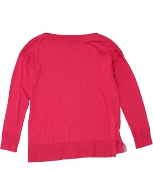 Joules Damen Oversize-Pullover U-Boot-Ausschnitt Pullover UK 8 Small Rosa Baumwolle CD09