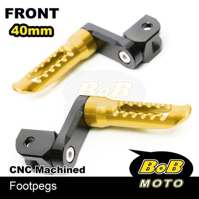 BOB 40mm Lower Rider Footpegs GOLD For Kawasaki Z300 16 17 18