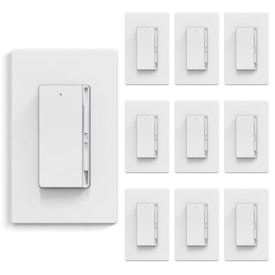  Digital Slide Dimmer Light Switch, Dimmer Switch Borderless 10 Matte White