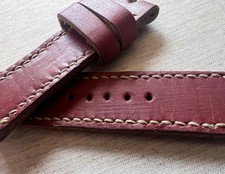Handmade 22mm full grain cowhide leather hand...